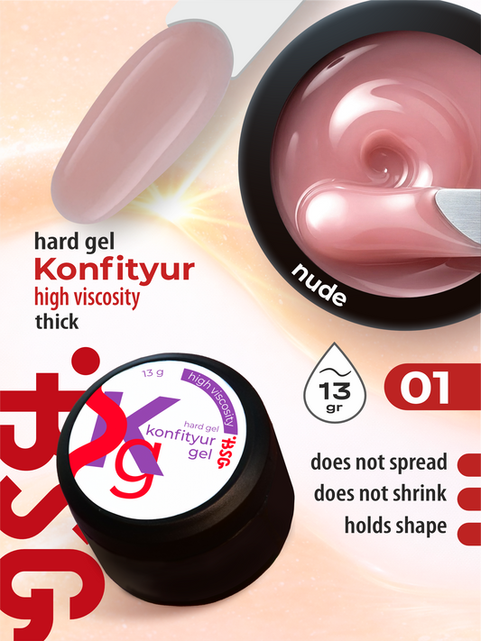 BSG Hard gel for building Konfityur #01 HIGH VISCOSITY (13 g)