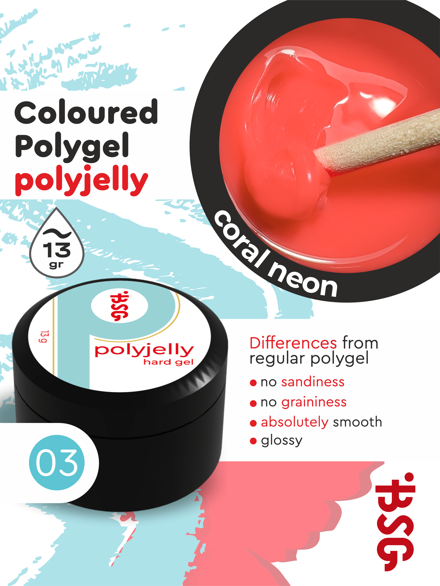 BSG Hard builder gel POLYJELLY #03 (13 g)