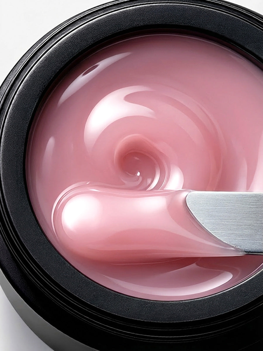 BSG Hard gel for extensions Konfityur ¹09 LOW VISCOSITY - Transparent pink pearl (13 g)