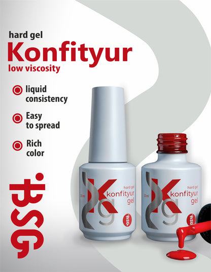 BSG Hard gel in a bottle Konfityur #01 LOW VISCOSITY - Milky (loose) (20 ml)