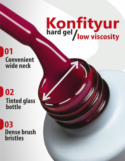 BSG Hard gel in a bottle Konfityur #01 LOW VISCOSITY - Milky (loose) (20 ml)