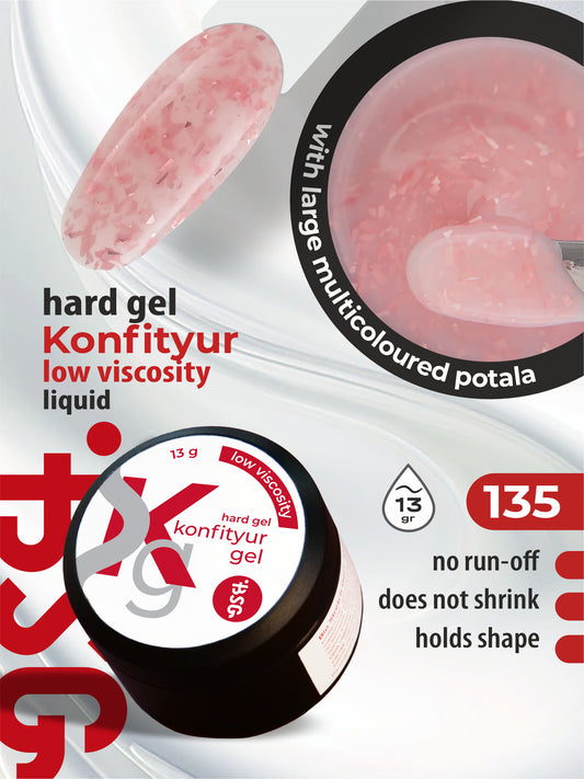Gel duro BSG para extensiones Konfityur ¹135 BAJA VISCOSIDAD - Colección Sumer Sundresses (13 g)