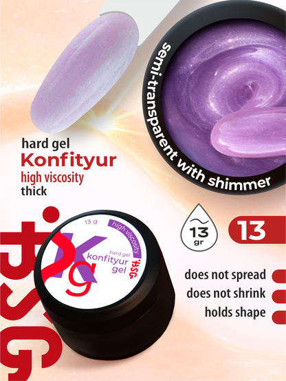 BSG Hard gel for building Konfityur #13 HIGH VISCOSITY (13 g)