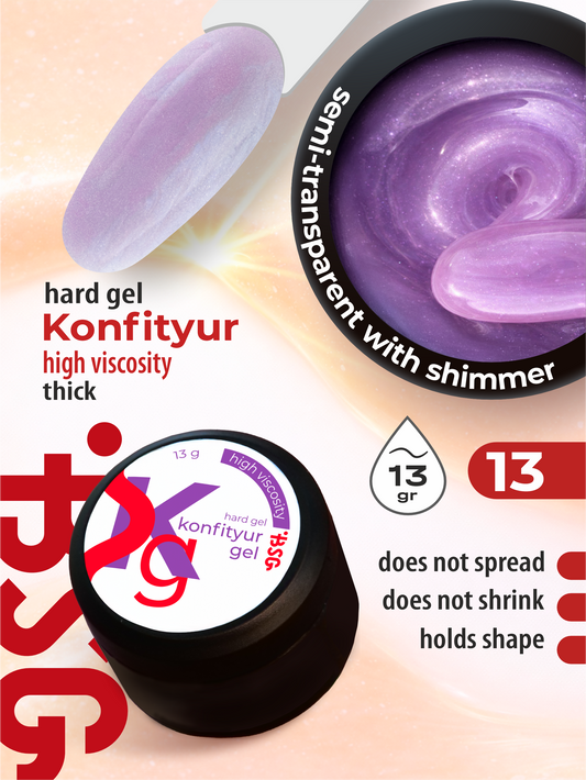 BSG Hard gel for building Konfityur #13 HIGH VISCOSITY (13 g)