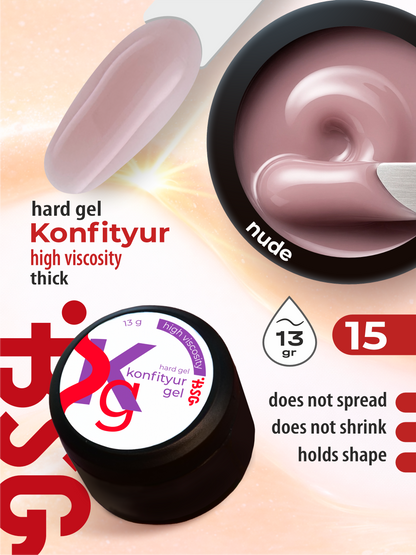 BSG Hard gel for building Konfityur #15 HIGH VISCOSITY (13 g)