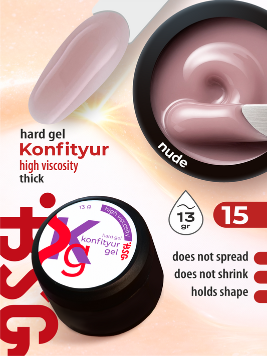 BSG Hard gel for building Konfityur #15 HIGH VISCOSITY (13 g)