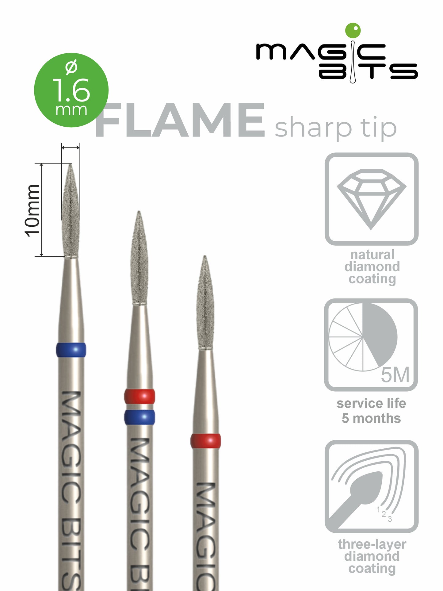 Magic Bits Diamond Flame D=1,6 mm