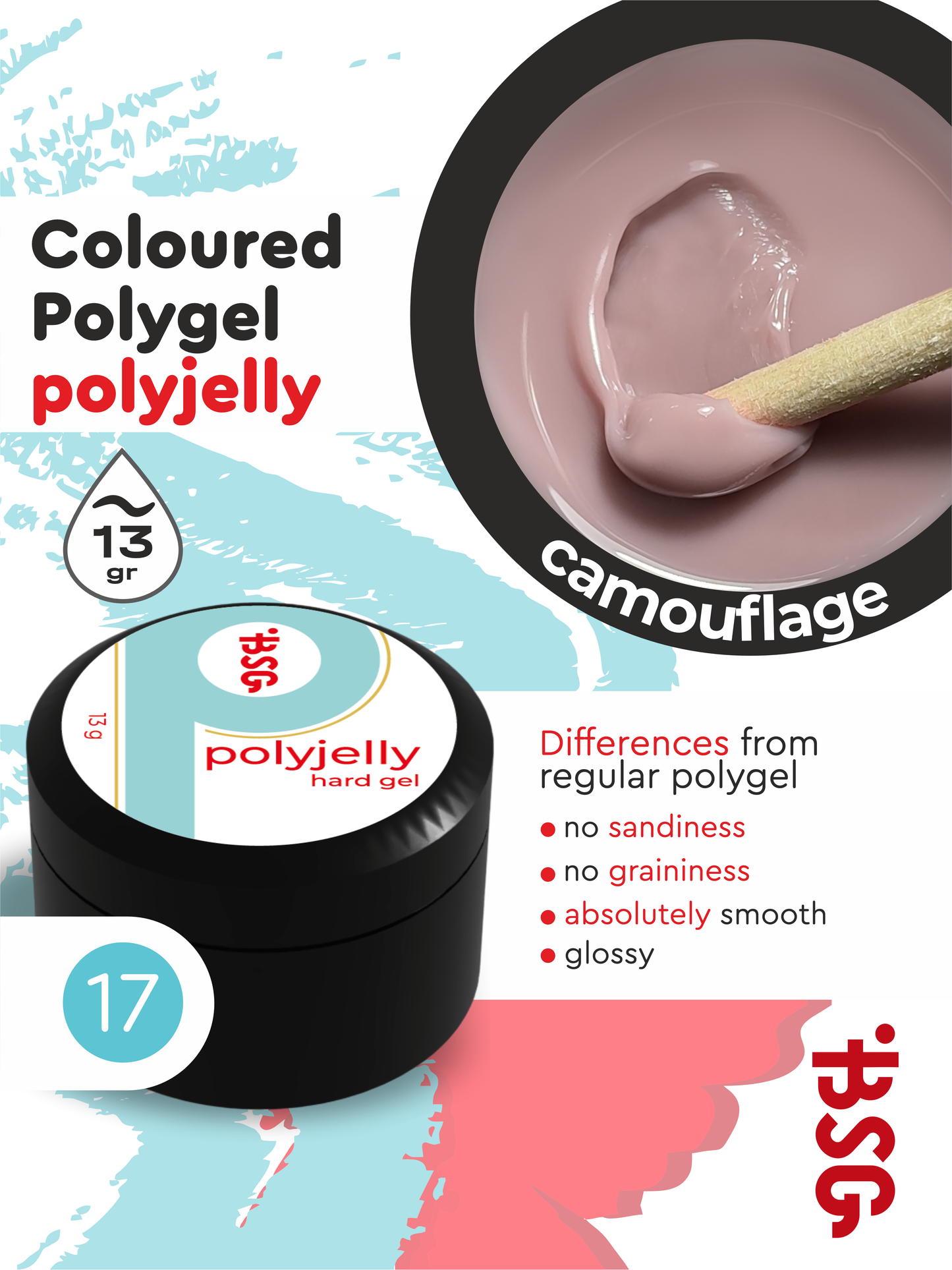 BSG Hard builder gel POLYJELLY #17 (13 g)