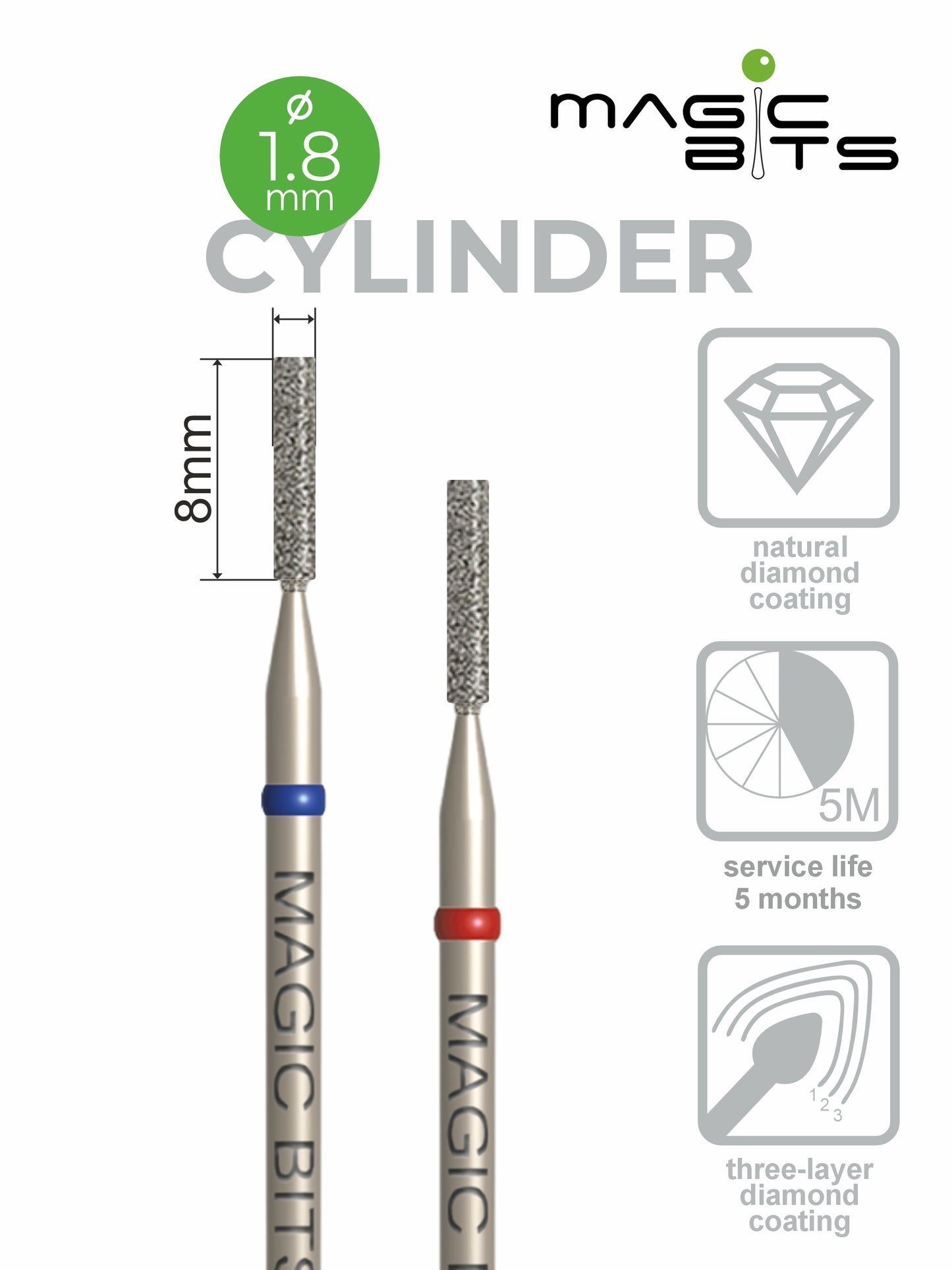 Puntas mágicas de diamante D=2,9 mm