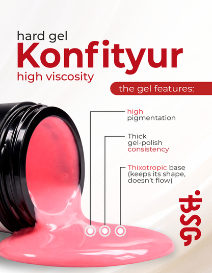 BSG Hard gel for building Konfityur #39 HIGH VISCOSITY (13 g)