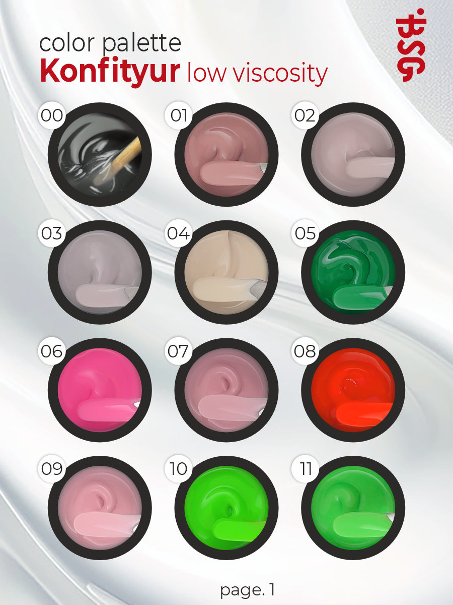 BSG Hard gel for extensions Konfityur #07 LOW VISCOSITY - Pink pearl (13 g)