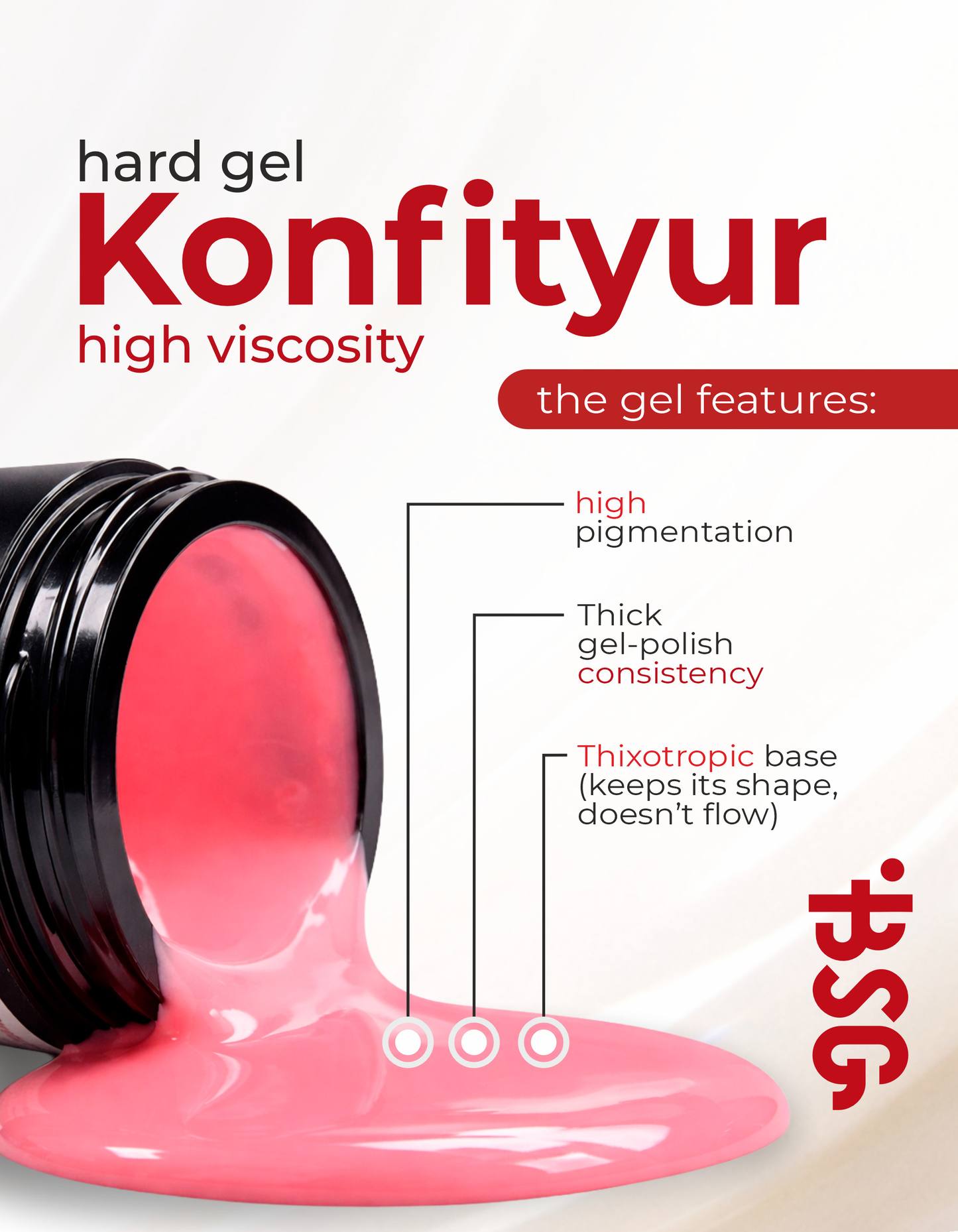 BSG Hard gel for building Konfityur #05 HIGH VISCOSITY (13 g)