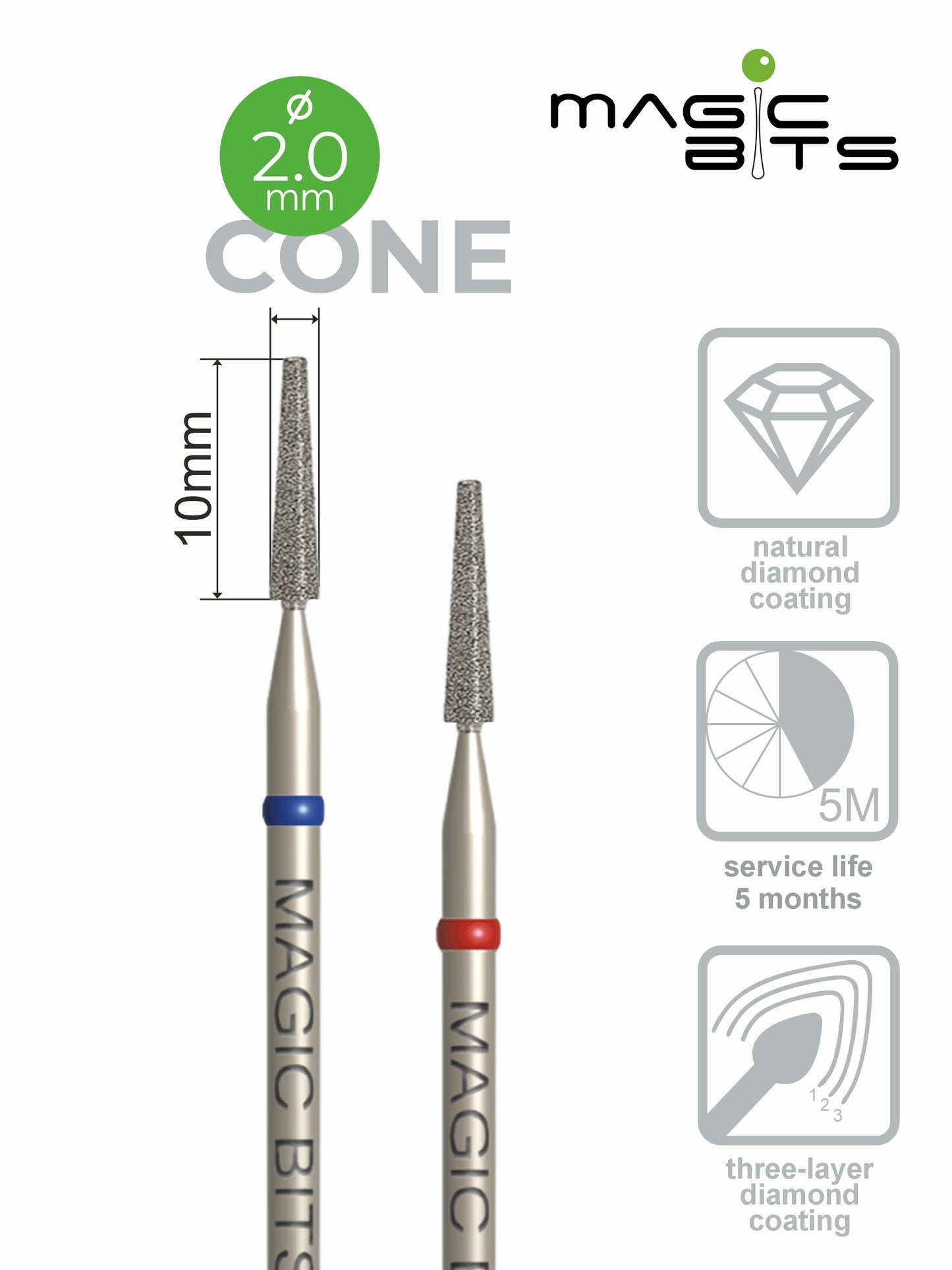 Puntas mágicas de diamante D=2,9 mm