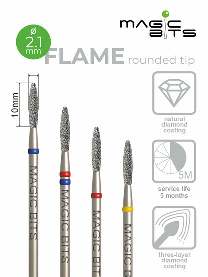 Puntas mágicas de diamante de grano de arroz D=2,1 mm