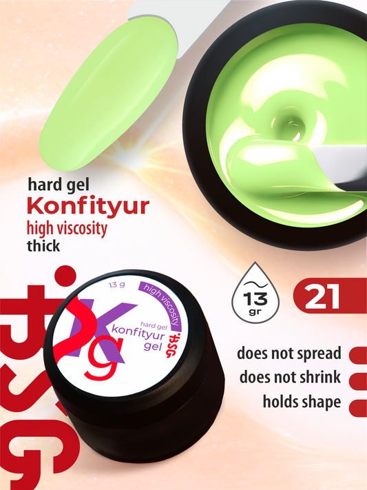 BSG Hard gel for building Konfityur #21 HIGH VISCOSITY (13 g)