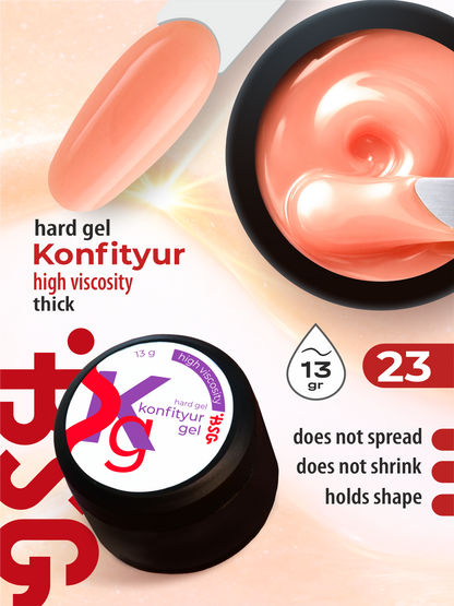 BSG Hard gel for building Konfityur #23 HIGH VISCOSITY (13 g)