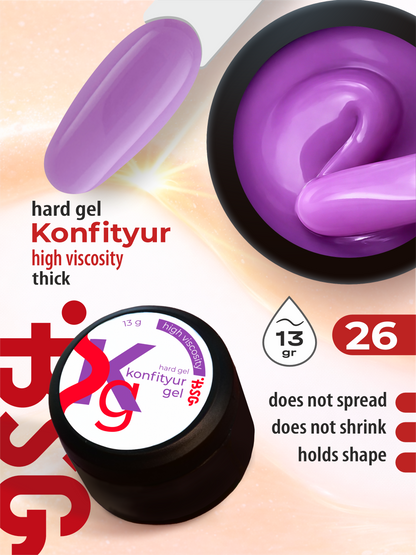 BSG Hard gel for building Konfityur #26 HIGH VISCOSITY (13 g)
