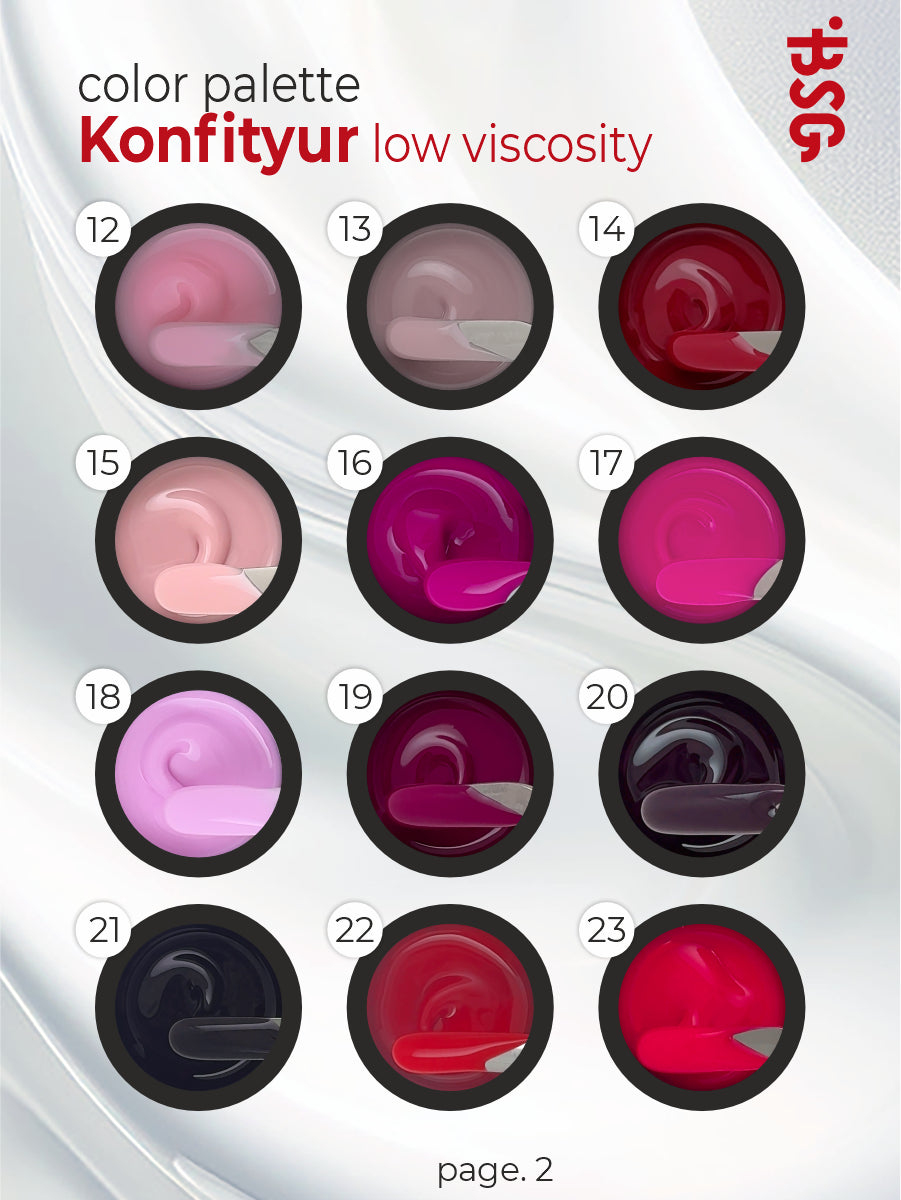 BSG Hard gel for extensions Konfityur #07 LOW VISCOSITY - Pink pearl (13 g)