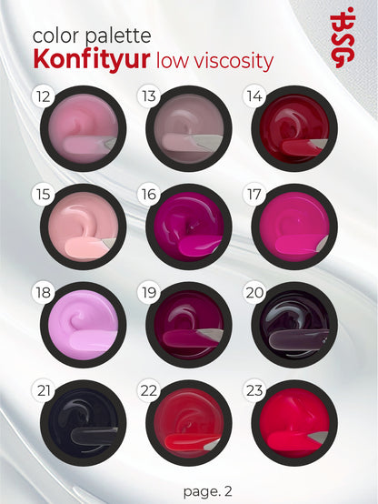 BSG Hard gel for extensions Konfityur #07 LOW VISCOSITY - Pink pearl (13 g)