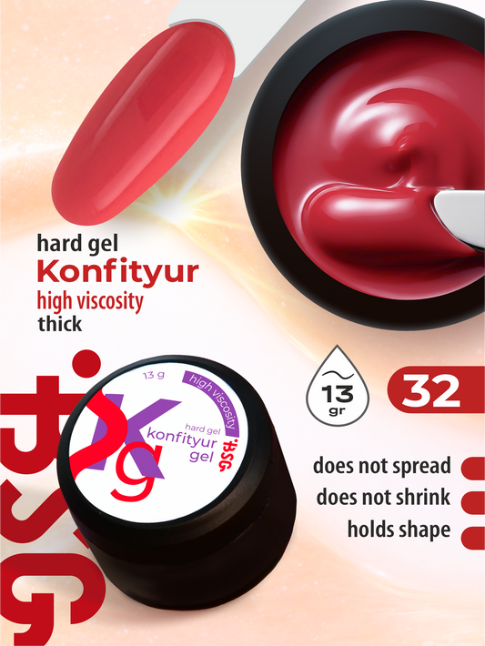 BSG Hard gel for building Konfityur #32 HIGH VISCOSITY (13 g)