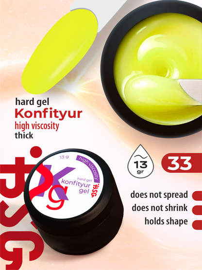 BSG Hard gel for building Konfityur #33 HIGH VISCOSITY (13 g)