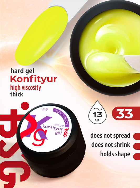 BSG Hard gel for building Konfityur #33 HIGH VISCOSITY (13 g)