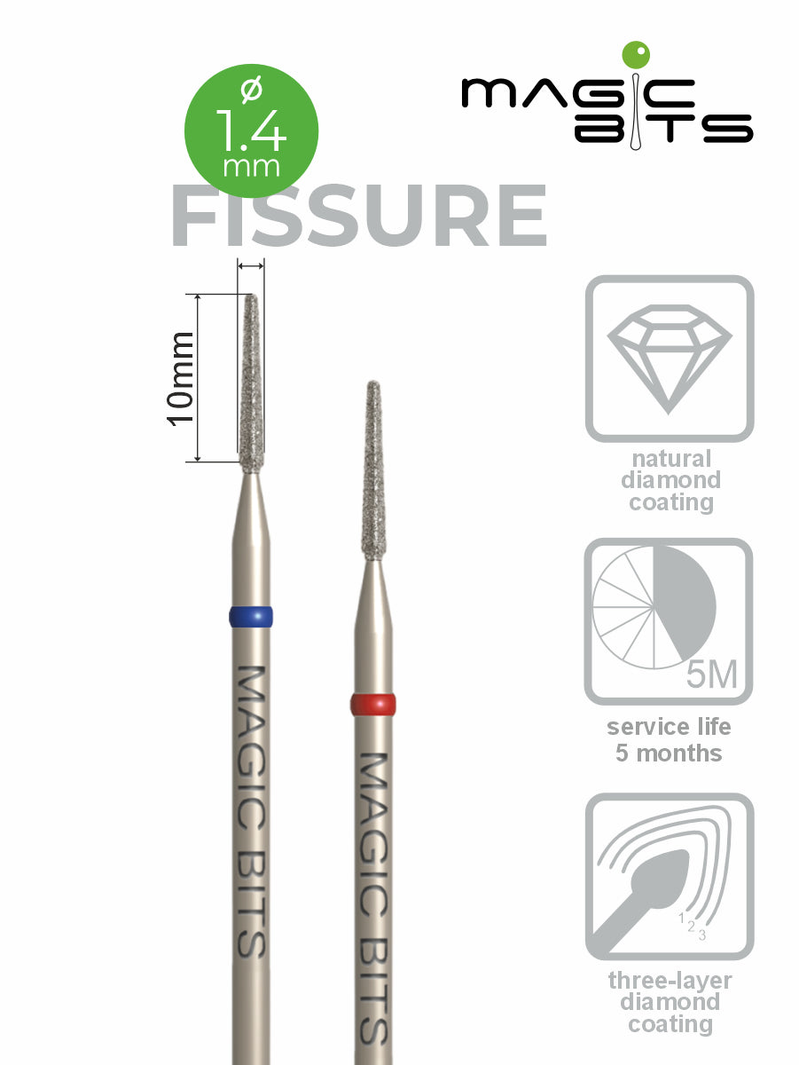 Puntas mágicas de diamante para perforación de fisura D=1,2 mm