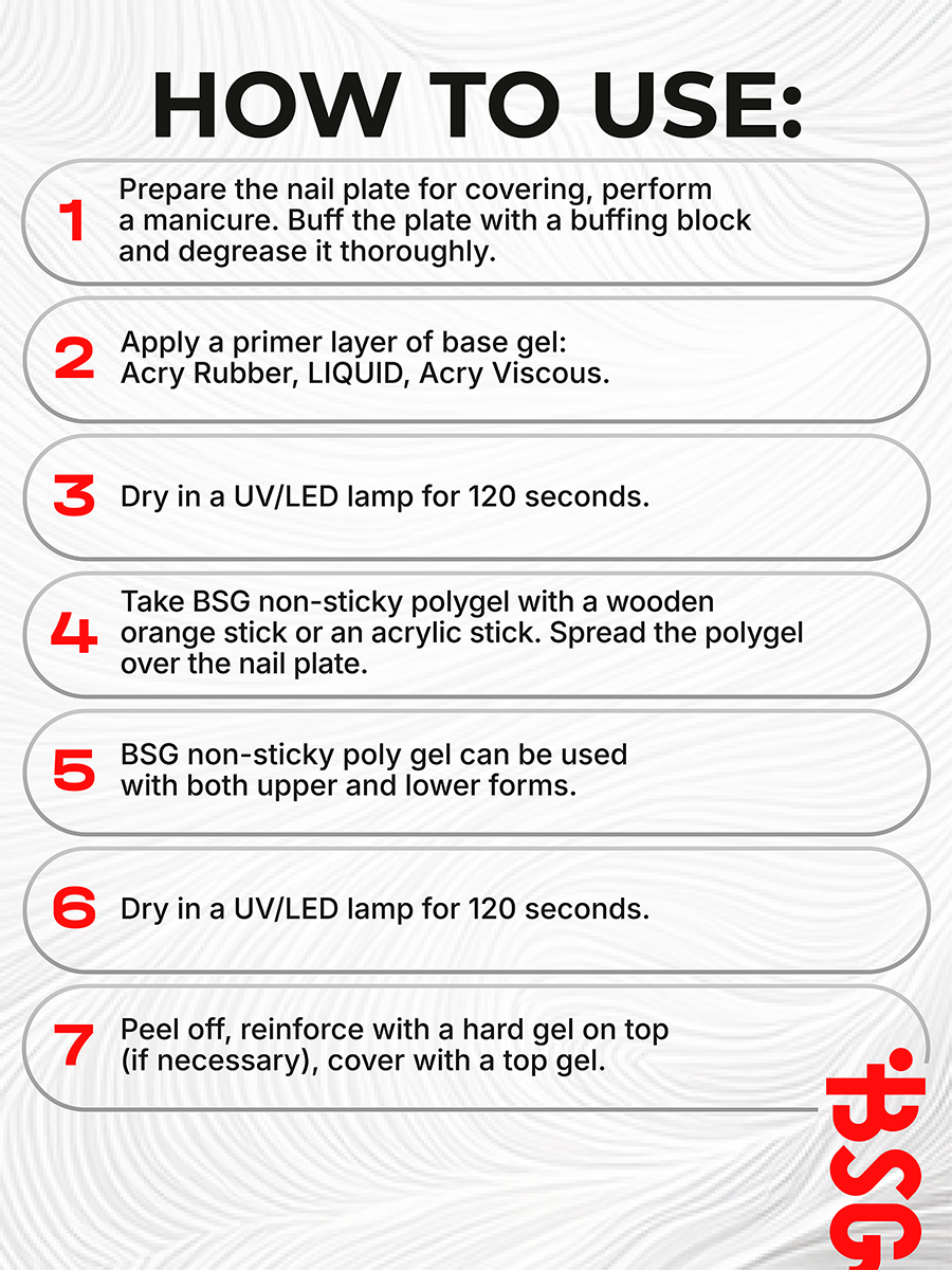 BSG POLYGEL Non-stick for building #00 (13g)