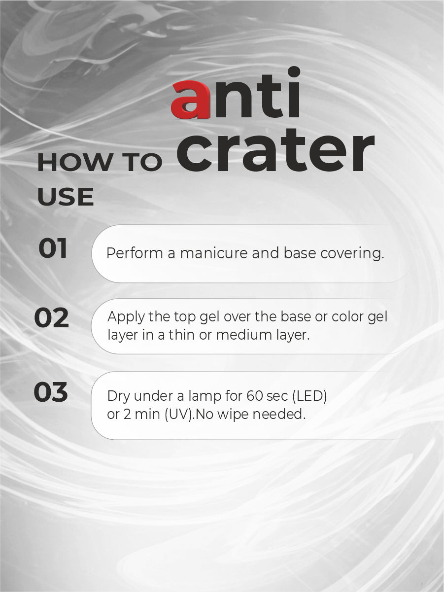 BSG Top Anticrater (Anticrater) - gel superior, aplicación “sin cráteres” (20 ml)