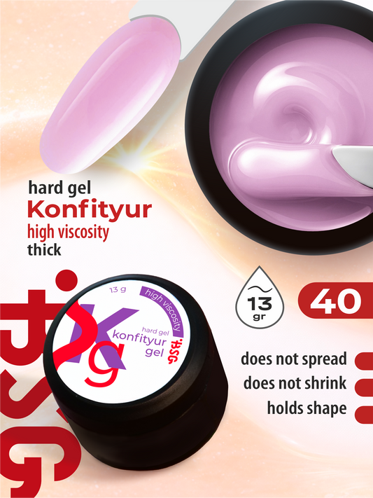 BSG Hard gel for building Konfityur #40 HIGH VISCOSITY (13 g)