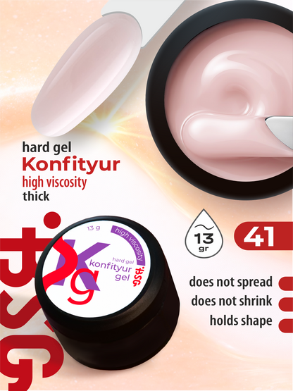 BSG Hard gel for building Konfityur #41 HIGH VISCOSITY (13 g)
