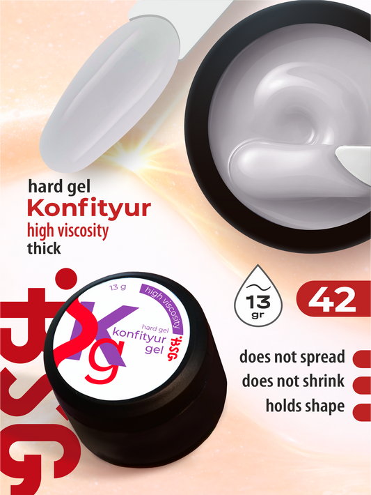 BSG Hard gel for building Konfityur #42 HIGH VISCOSITY (13 g)