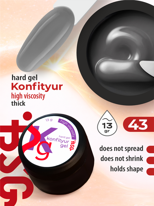 BSG Hard gel for building Konfityur #43 HIGH VISCOSITY (13 g)