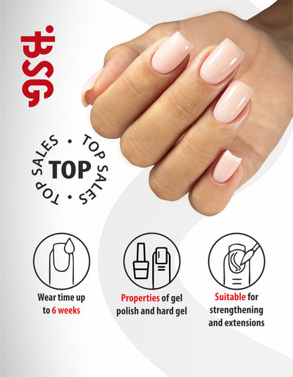 BSG Hard gel in a bottle Konfityur #01 LOW VISCOSITY - Milky (loose) (20 ml)