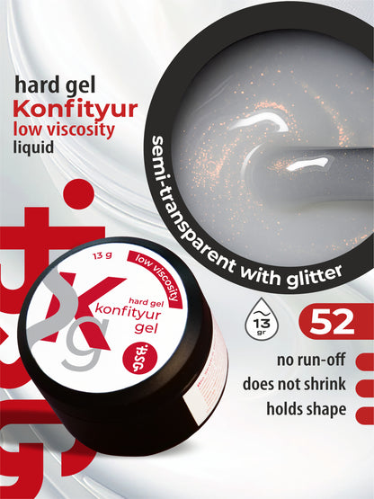 Gel duro BSG para extensiones Konfityur ¹135 BAJA VISCOSIDAD - Colección Sumer Sundresses (13 g)