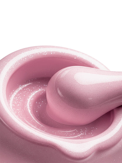 Gel duro BSG en botella Konfityur #53 BAJA VISCOSIDAD - Rosa Mountbatten con brillo (denso) (20 ml)