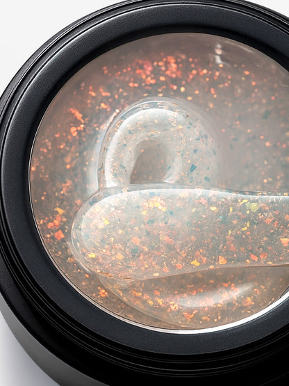 BSG Hard gel for extensions Konfityur ¹64 LOW VISCOSITY - Milky with gold flakes (13 g)