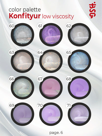 BSG Hard gel for extensions Konfityur #07 LOW VISCOSITY - Pink pearl (13 g)