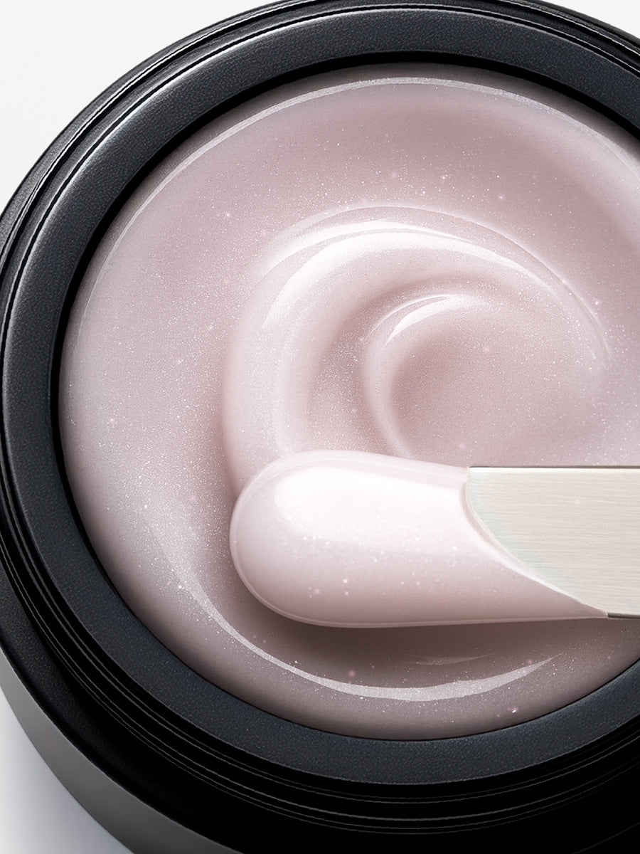 BSG Hard gel for extensions Konfityur ¹79 LOW VISCOSITY - Milky with shimmer (13 g)