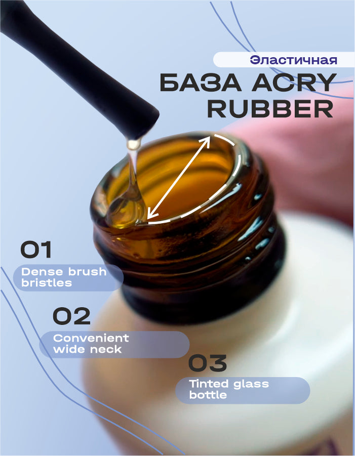 BSG Base elástica de caucho ACRY para uñas con tendencia al desprendimiento del material (20 ml)