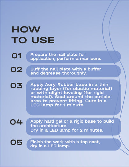 BSG Base elástica de caucho ACRY para uñas con tendencia al desprendimiento del material (20 ml)