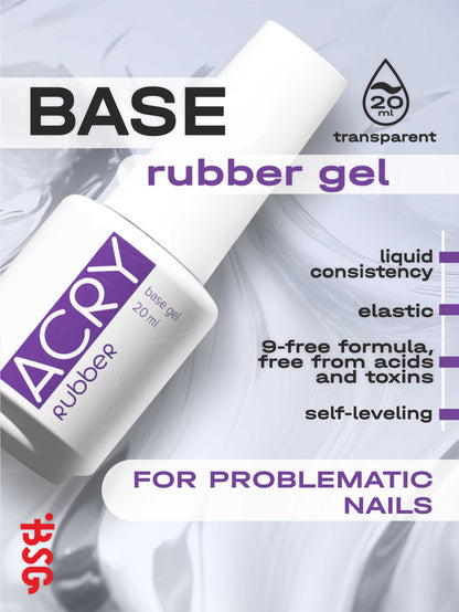 BSG Base elástica de caucho ACRY para uñas con tendencia al desprendimiento del material (20 ml)